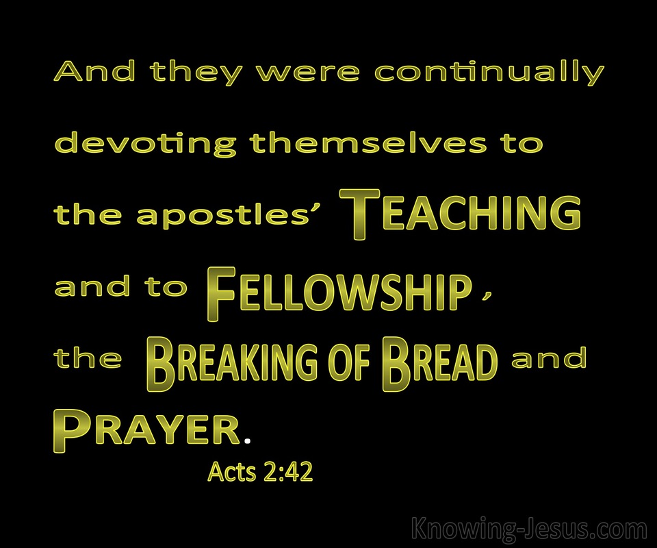 Acts 2:42 Devoted To The Apostles Teaching (green)